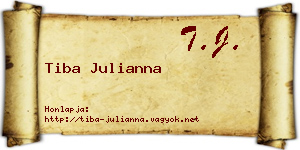 Tiba Julianna névjegykártya