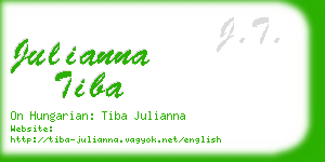 julianna tiba business card